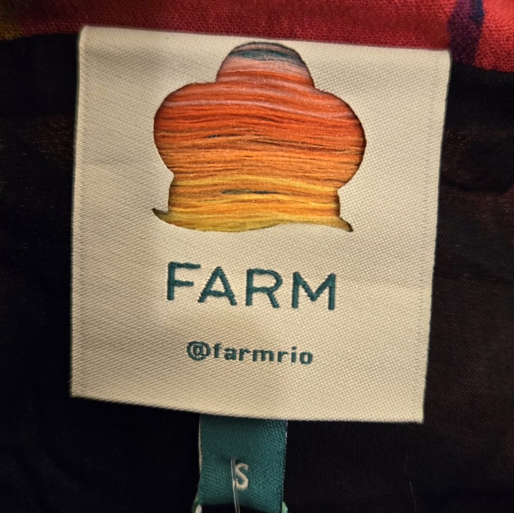 FARM Rio Rainbow Forest Long Sleeve Maxi Dress Sz S - Picture 4 of 13